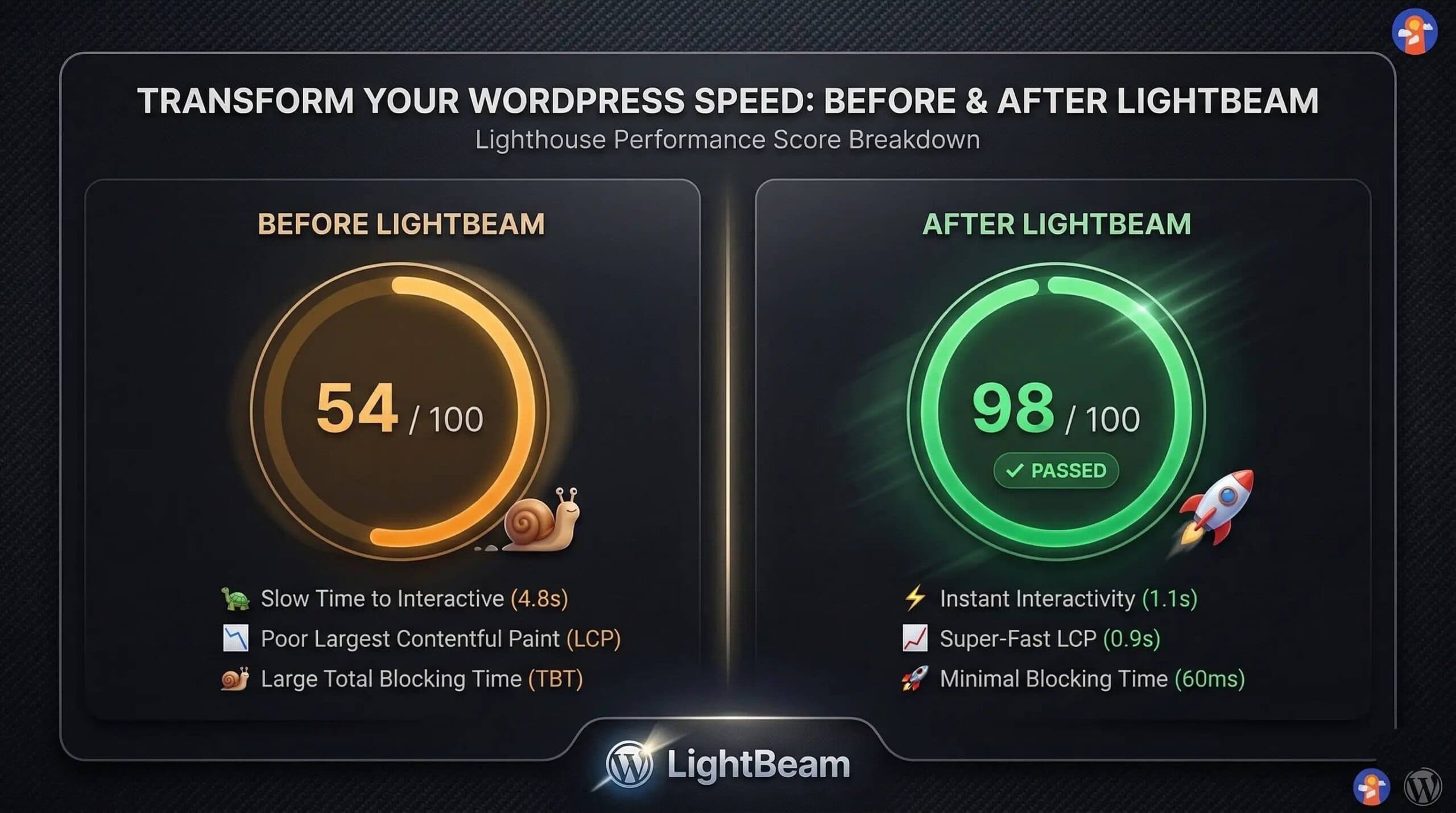 lightbeam before after